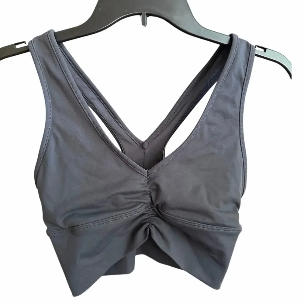 Alo Yoga Wild Thing bra V-neck design scrunched detail Size XS Workout